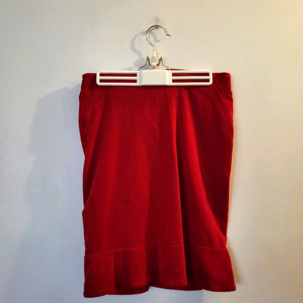 Sisley Red Cotton Skirt | Size 42